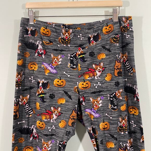Time & Tru Women's Halloween Corgi Dog Pull On Leggings Size XL - Picture 2 of 7